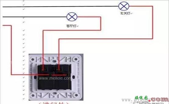 室内照明开关接线图  第4张
