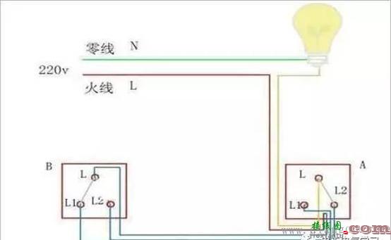 室内照明开关接线图  第6张