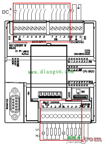 plc端子接线实物图_西门子plc实物接线图_ 西门子plc外部接线图图解  第1张