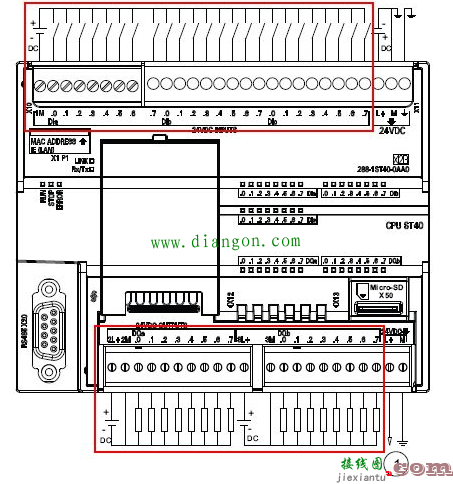 plc端子接线实物图_西门子plc实物接线图_ 西门子plc外部接线图图解  第4张