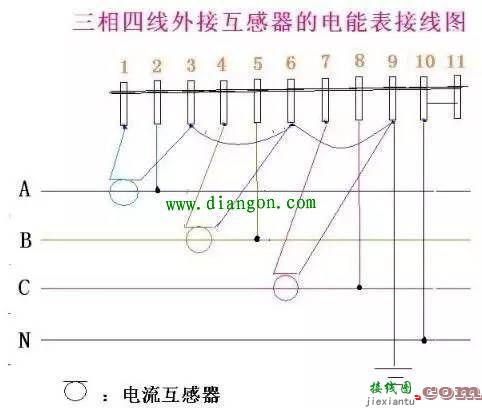 三相电表带电流互感器接线图  第5张