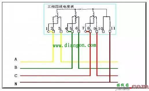 三相电表带电流互感器接线图  第3张