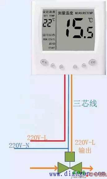 温控器的原理及接线图温控器的“总、高、低”是什么意思？  第2张