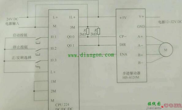 S7-200与步进驱动器接线图  第1张