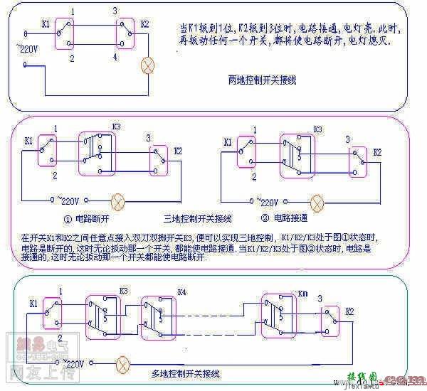 双控开关接线图  第1张