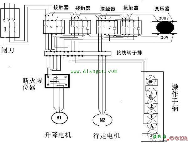 电动葫芦控制箱接线图  第1张