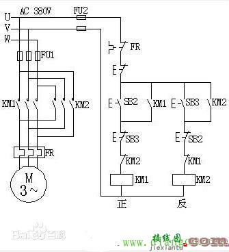 三相电机正反转接线图讲解  第1张