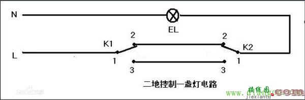 楼上楼下怎么控制一个灯?单开双控开关内部机构和接线图解  第1张