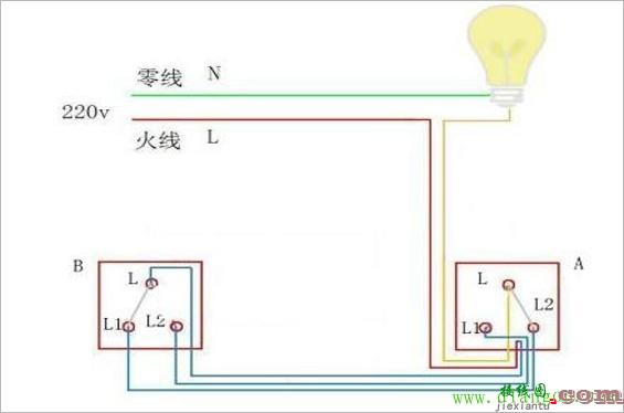 家用照明开关接线图  第4张