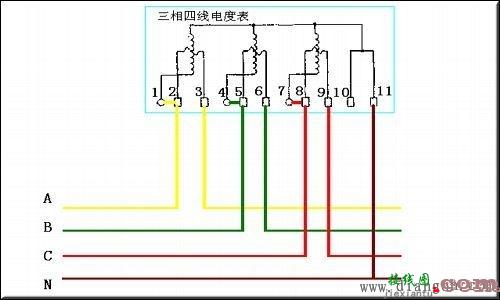 三相四线互感器电表接线图  第2张