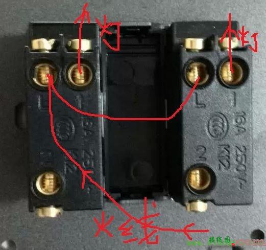 双开单控开关怎么接线?双开单控开关接线图实物图解  第1张