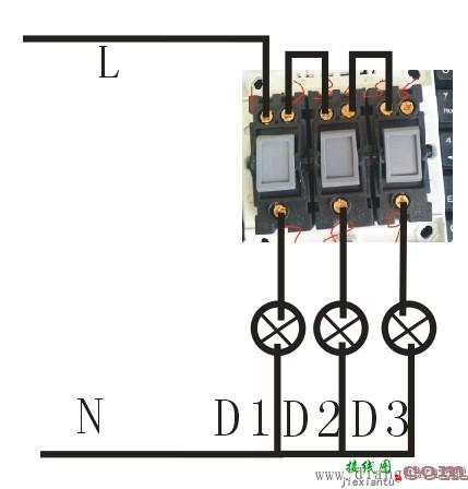 如何接三联控制?三联控制开关接线图  第1张