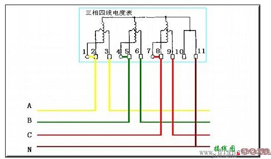 三相电表怎么接线?三相四线电表接线图_三相互感电表接线图_三相电表接线图  第2张