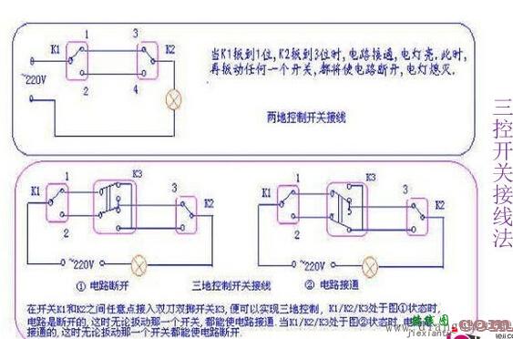 家用电灯开关怎么接？家用电灯开关接线图  第3张