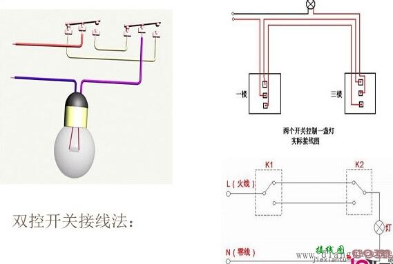 家用电灯开关怎么接？家用电灯开关接线图  第2张