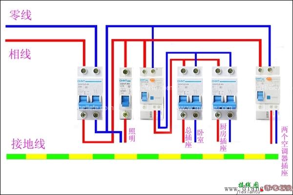 家用空开如何安装?家用空气开关的安装接线图解  第2张