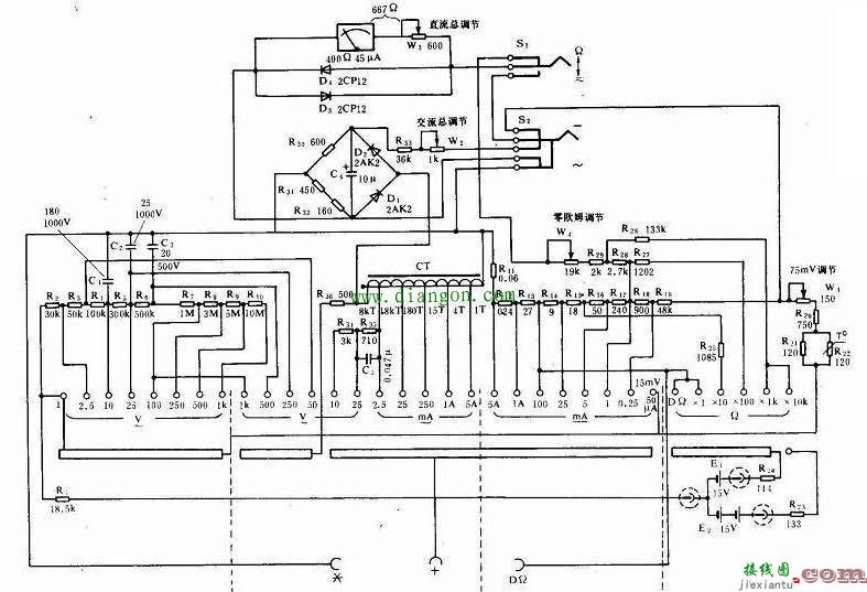 MF35万用表怎么维修？MF35万用表电路图  第3张