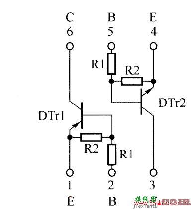 晶体三极管EMD30内部电路图  第1张