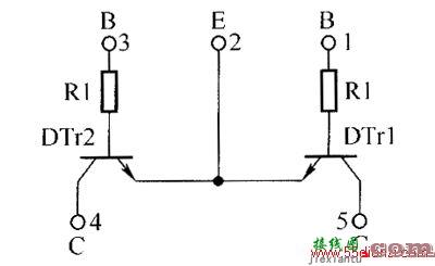 晶体三极管EMG3、UMG3N内部电路图  第1张