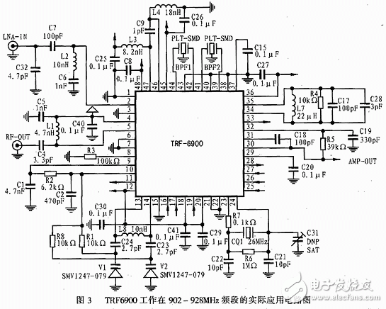 基于TRF6900单片机射频收发器电路设计  第2张