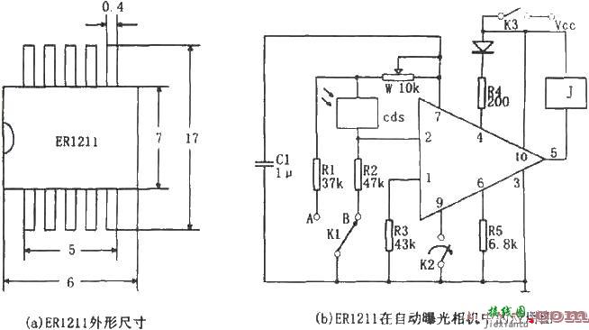 用ER1211专用集成电路作自动曝光控制器电路图  第1张