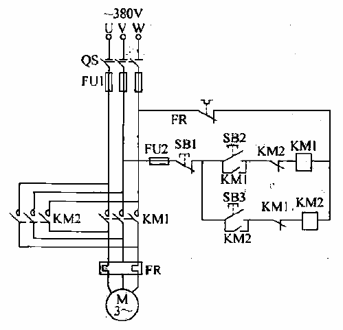三相异步电动机的正反转控制电路  第1张