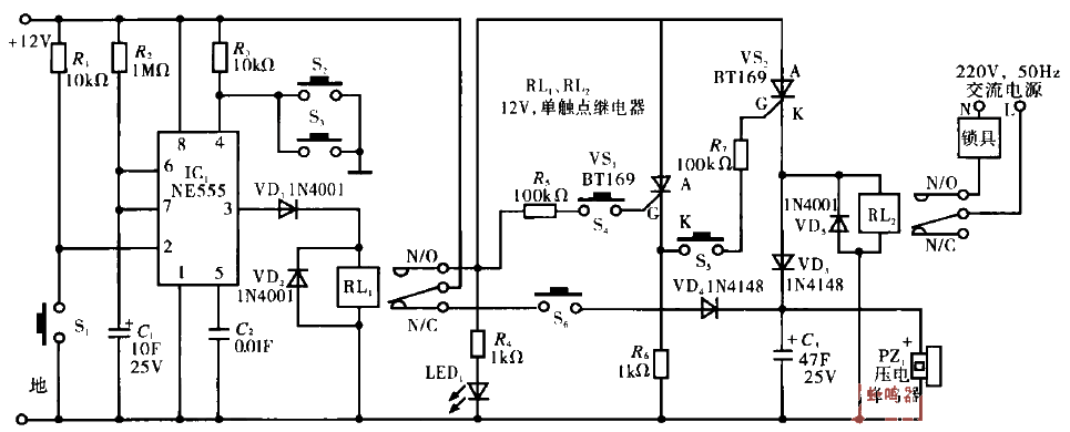 简单的电子代码苏电路  第1张