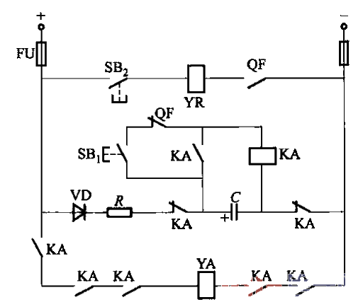 DK-1型控制盒使用直流电源电磁铁合闸电路  第1张