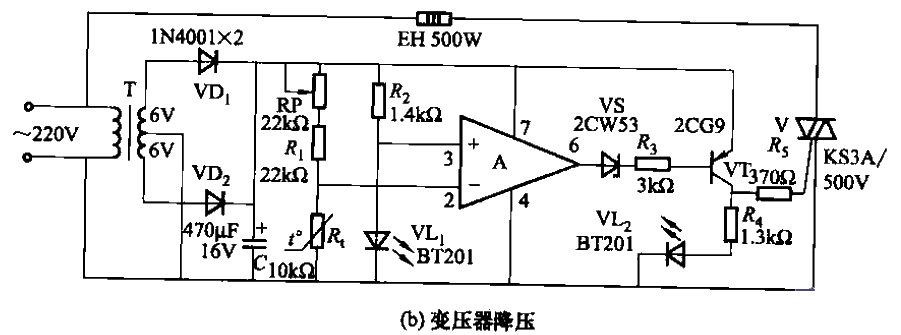 采用运算放大器的恒温控制电路之一b  第1张