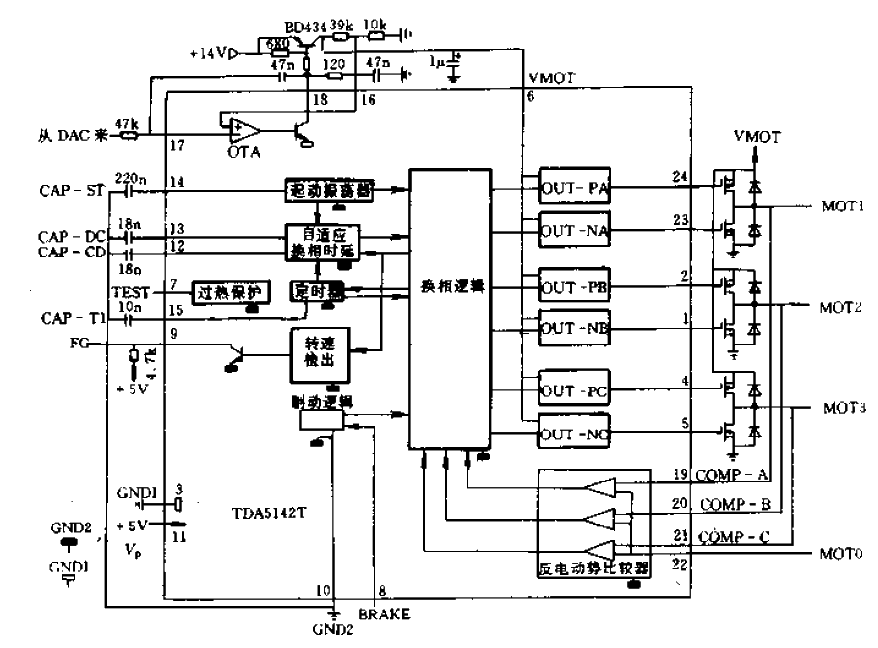 TDA5142T原理框图和典型应用  第1张