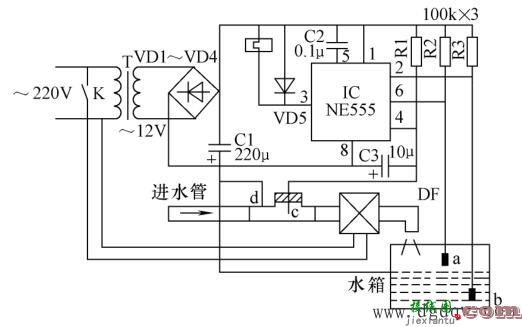 建筑安装自动水阀门电路图原理  第1张