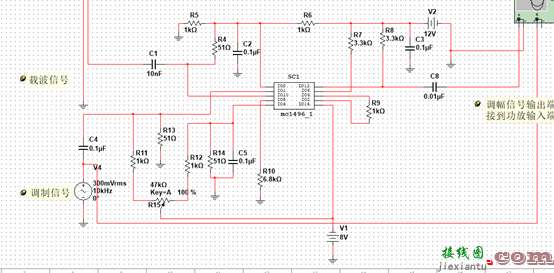 基于Multisim的MC1496调幅电路的仿真  第6张