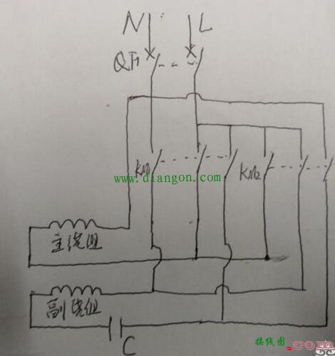 220V单相电动机正反转的接法图解  第2张