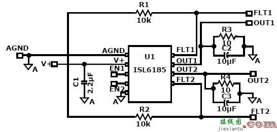 使用ISL6185的双USB电源控制器  第1张