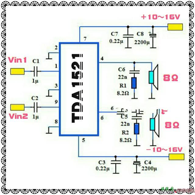 功放DIY——用TDA1521音频功放IC自制高保真有源音箱  第1张