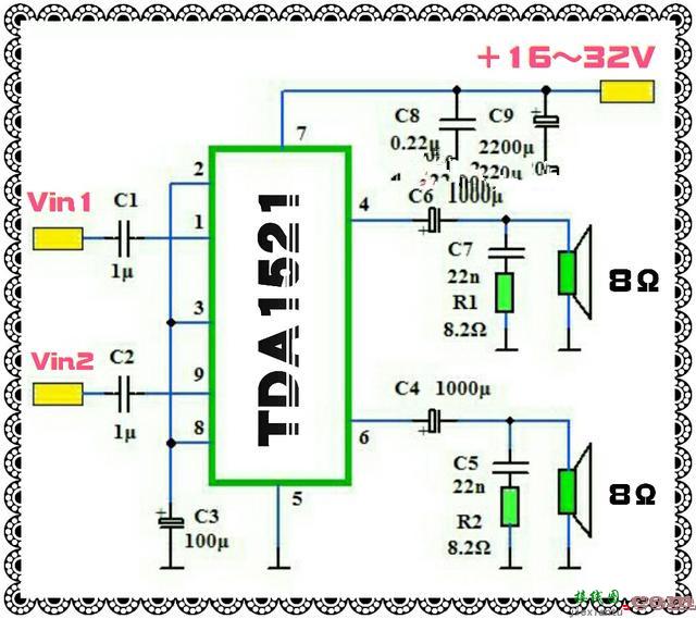 功放DIY——用TDA1521音频功放IC自制高保真有源音箱  第2张