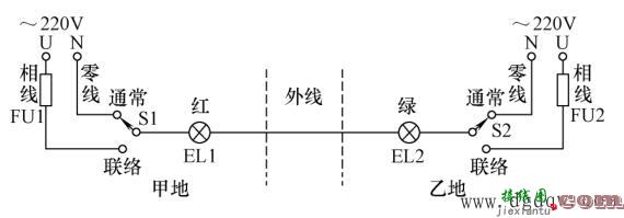 两地施工单线联络脑筋急转弯电路图原理  第1张