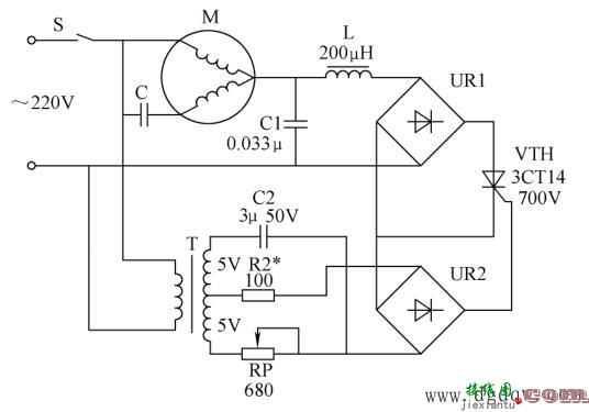 单相交流电动机电子调速控制电路图原理讲解  第1张