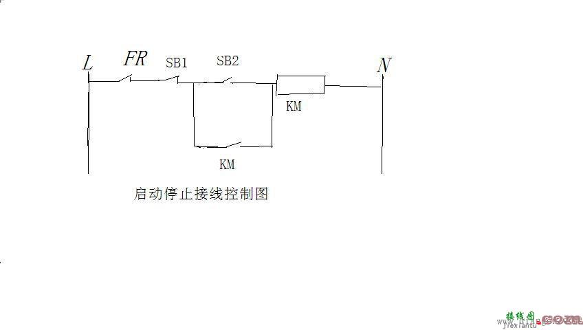 启动停止电路图_启动停止按钮接线图  第1张