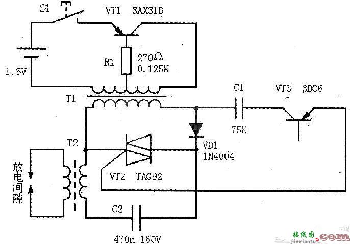 一款煤气灶点火器电路  第2张