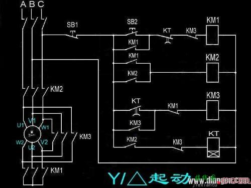 星三角启动原理图_星三角启动接线图-电动机星三角启动电路图集  第1张