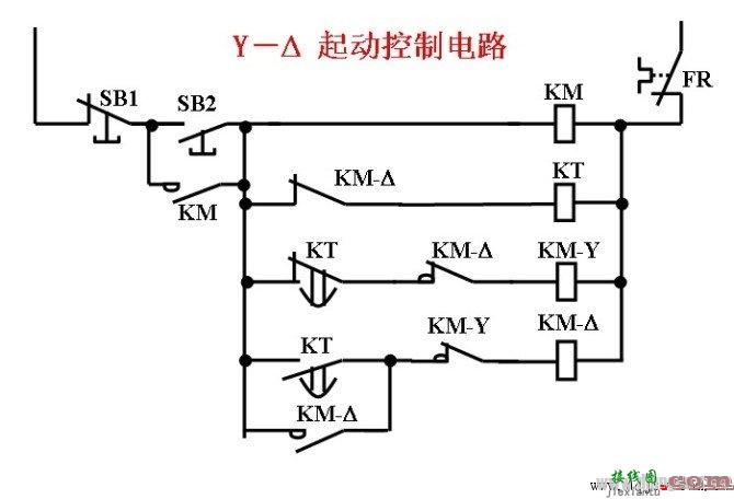 星三角启动原理图_星三角启动接线图-电动机星三角启动电路图集  第5张