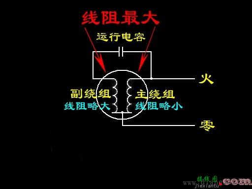 单相电机电容接线图_单相电机正反转实物接线图集_单相电机正反转原理图解  第1张