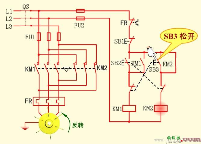 按钮联锁正反转控制电路线路原理图解  第8张