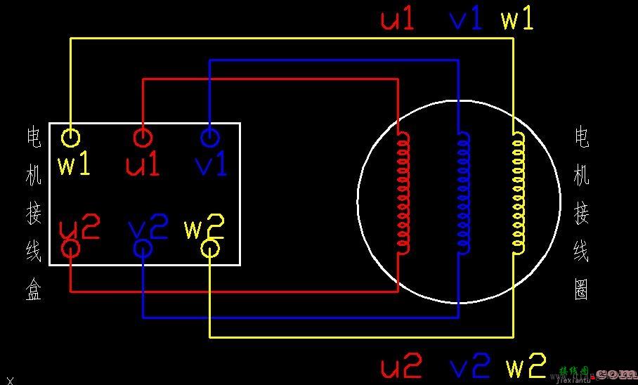 电动机接线图_三相电机接线图_三相异步电动机接线图  第1张