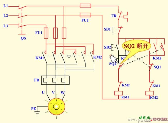 工作台自动往返控制电路图及工作原理  第6张