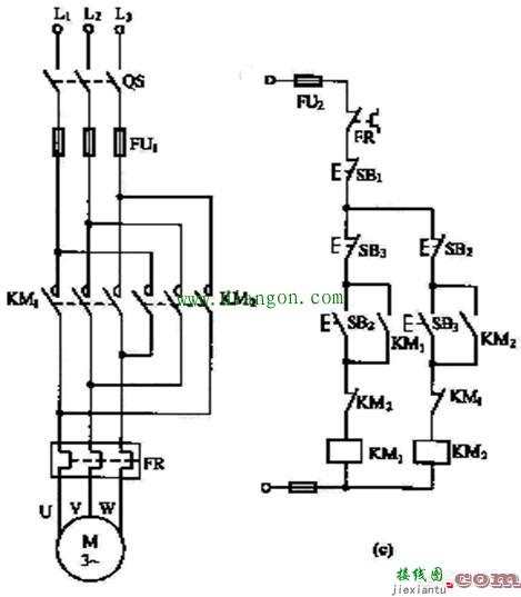 电动机正反转的电路图和工作原理  第3张
