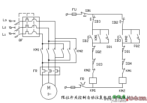 限位开关控制自动往返电路原理图解  第3张