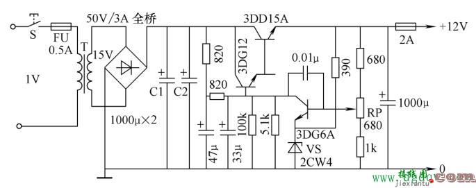 输出12V/2A的直流电源电路原理  第1张