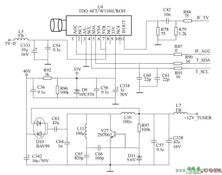 海信TLM3737型液晶电视高频头的33V电源电路原理和常见故障分析  第1张